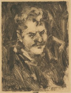 Portræt af en mand (Frank Duveneck?) af William Merritt Chase