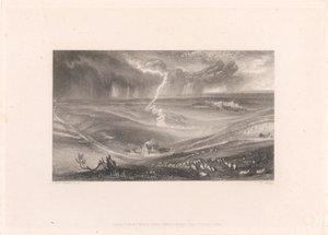 Field of Waterloo med lyn af William Miller
