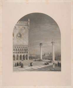 Venedig - Piazzettaen af William Miller