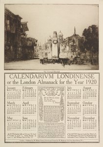 Calendarium Londinense, or the London Almanack for 1920, surmounted by a view of the Cenotaph, Whitehall, 1919dani