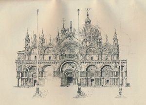 Facaden af St. Marks, slutningen af det 19.-begyndelsen af det 20. århundrede, 1925.