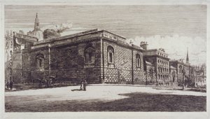 Udsigt over Newgate Prison, Old Bailey, fra Newgate Street, City of London, c1900