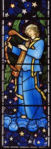 Englemusiker, 1881 (farvet glas) af William Morris