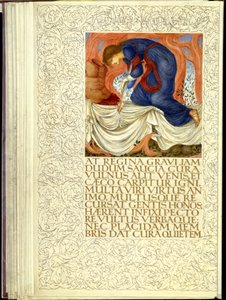 Dido stabbing herself, opening of Book IV of Virgil "s "Aeneid" dani af William Morris