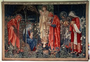 Magiernes tilbedelse. Tapet fra William Morris (1834-1896) værksted af William Morris
