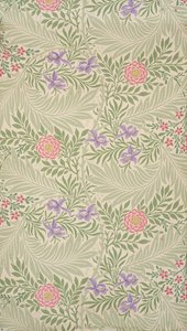 Lærkespore. Tapet, 1874. af William Morris