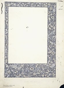 Original tegning til en helsides kant af William Morris