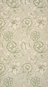 Pink og Valmue. Tapet, 1881. af William Morris