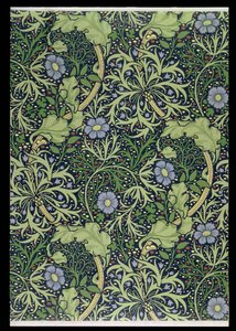 Seaweed Wallpaper Design, trykt af John Henry Dearle (1860-1932), 1901 (tapet) af William Morris