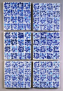 Seven William Morris blue 
