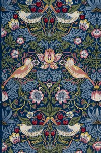 Jordbærtyv. Dekorativt stof, 1883. af William Morris