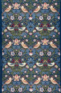 Jordbærtyv. Dekorativt stof, 1883. af William Morris