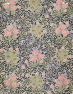 Tapetdesign med tulipaner, tusindfryd og kaprifolier (tapet) af William Morris