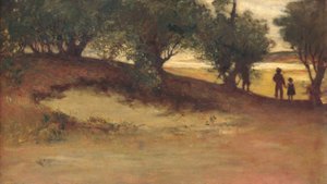 Sandbanke med piletræer, magnolia af William Morris Hunt