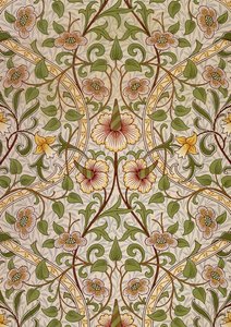 Dekorativt stof, 1876-1890. af William Morris Tapestry Works
