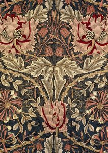 Dekorativt stof, 1876-1890. af William Morris Tapestry Works
