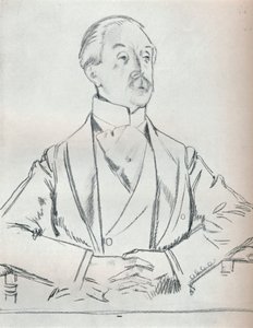 Portrætstudie med blyant, c20. århundrede 1932