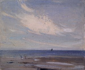 Coast scene (Olie på lærred på plade)