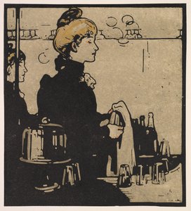 London -typer: Barmaid af William Nicholson