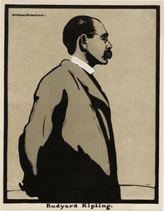 Rudyard Kipling (1865 - 1936), pub. 1899 (farvelitografi) af William Nicholson