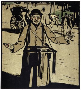 Toy Merchant, London - i "" Types of London"", af William Nicholson (1872-1949), red. Floury af William Nicholson
