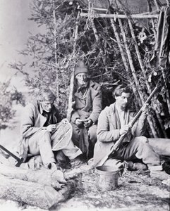 Life of the Trapper i Canada, foto af Nottman, omkring 1890. af William Notman
