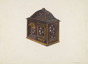 Boligsparekasse, ca. 1940. af William O. Fletcher