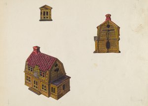 Tegltagshusbank, ca. 1939. af William O. Fletcher