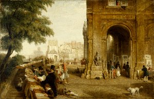 Quai Conti i Paris i 1846 (olie på lærred)
