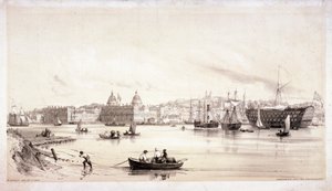 Udsigt over Greenwich over Themsen, London, c1841. af William Parrott