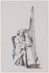 John Parry spiller på harpe, c1760-1780.