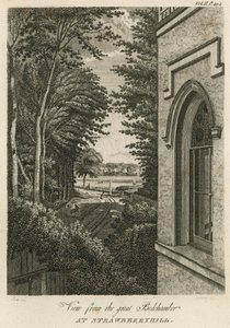 Udsigt fra det store Bedchamber ved Strawberry Hill, London
