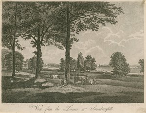 Udsigt fra terrassen i Strawberry Hill, London