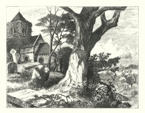 Landsbyens kirkegård (gravering) af William Paton Burton
