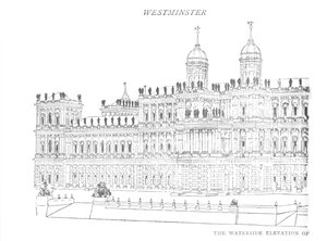 The Waterside Elevation of Inigo Jones Proposed Palace, c1897 af William Patten