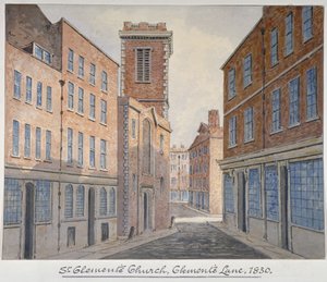 Church of St Clement, Eastcheap, City of London, 1830 af William Pearson