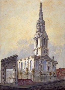 Church of St Giles in the Fields, Holborn, London, c1815. af William Pearson