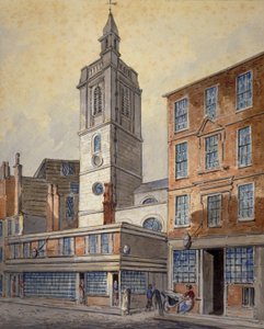 Udsigt over St Dionis Backchurch, City of London, 1815. af William Pearson