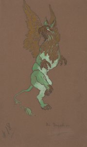Gryphon-kostumedesignet til Alice-in-Wonderland, 1915. af William Penhallow Henderson