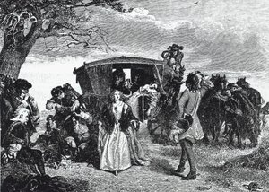 Highwayman Claude Duval skildret i det legendariske øjeblik, hvor han nægter at tage alt sit bytte, hvis konen til hans offer danser en 