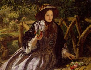 Haveblomster laver en posy, 1855-1856. af William Powell Frith