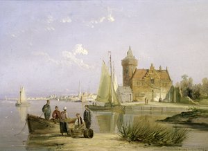 Huset Spørgsmålet, på Amstel, Amsterdam af William R. Dommersen