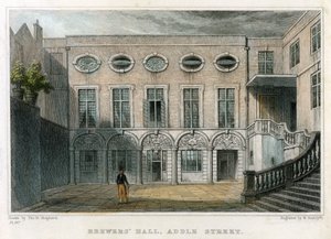Brewers Hall, Addle Street, City of London, 1831. af William Radclyffe