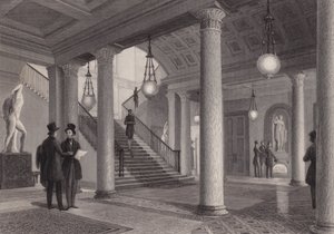 Hall of the Athenaeum Club, Westminster, London (gravering) af William Radclyffe