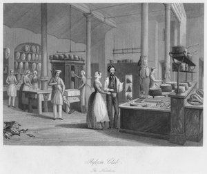 Reform Klub. Køkkenet, c1841