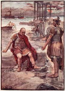 Den eksilerede Marius midt i ruinerne af Karthago, illustration fra 