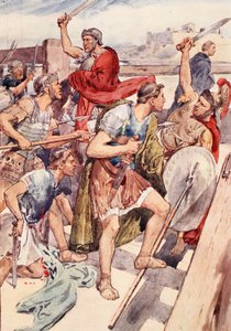 The pursuit of Gaius Gracchus, illustration fra 