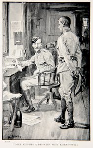 Yorke modtager en forsendelse fra Baden-Powell, en illustration fra 