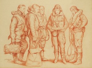 Besætningen på Whitley Bomber af William Rothenstein