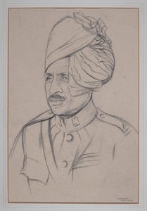 Indisk kavalerimand af William Rothenstein